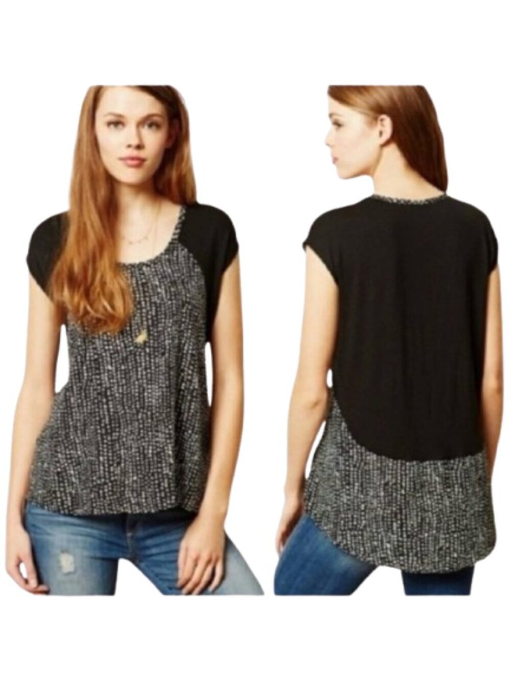 Anthropologie Akemi + Kin Meuse polka dot top